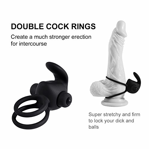 Фото  Двойное виброкольцо Double Cock Ring черное