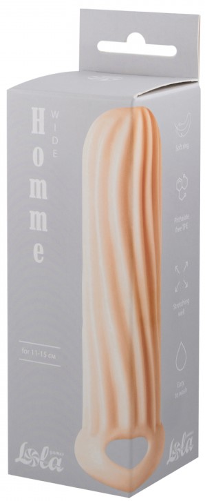 Изображение Lola Toys, Россия Фаллоудлинитель с кольцом Homme Wide Flesh + 1,5 см