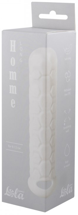 Фото Lola Toys, Россия Фаллоудлинитель с кольцом Homme White Long + 3 см