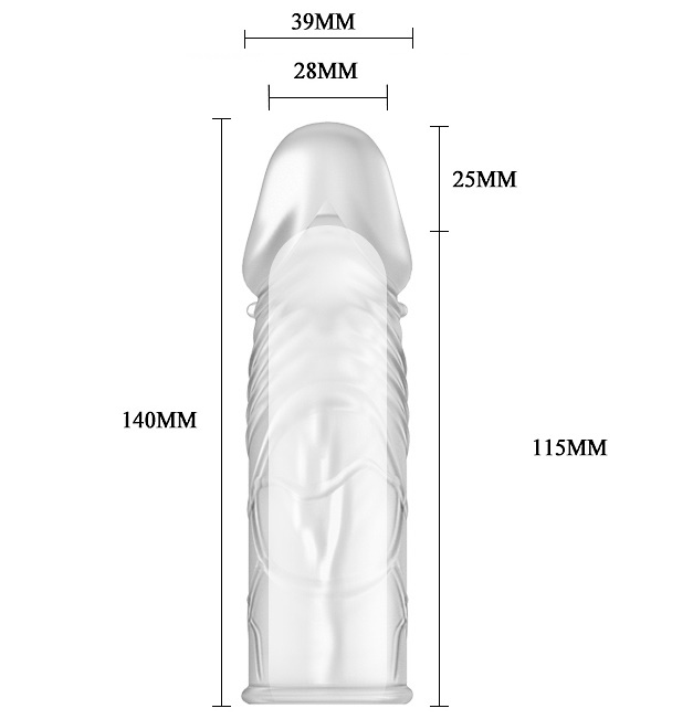 Изображение Baile, Китай Прозрачная насадка на пенис Penis Sleeve + 2,5 см