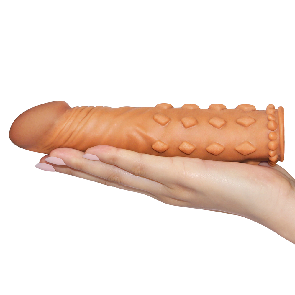 Изображение Lovetoy, Китай Удлиняющая насадка на пенис X-Tender Penis Sleeve мулат + 5 см