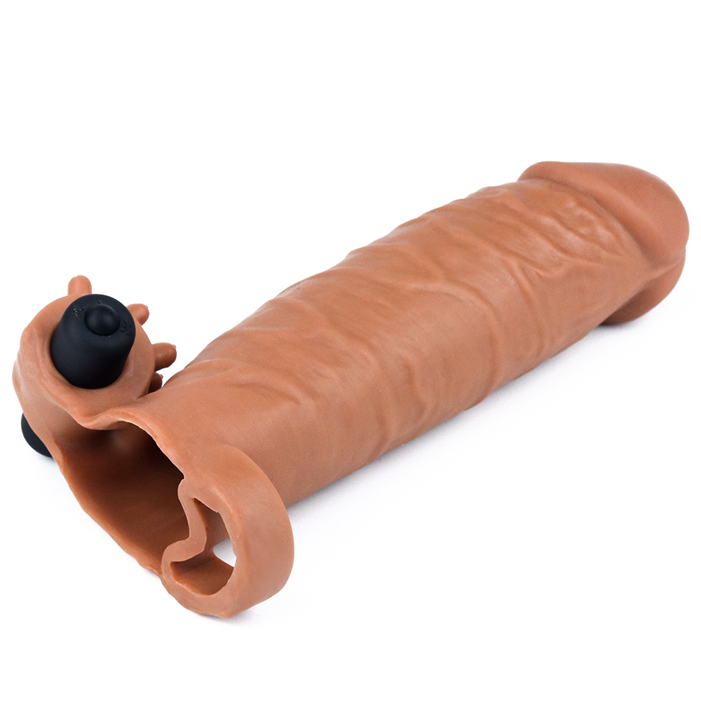 Фото Lovetoy, Китай Удлиняющая насадка на пенис с вибрацией мулат X-Tender Penis Sleeve + 5 см