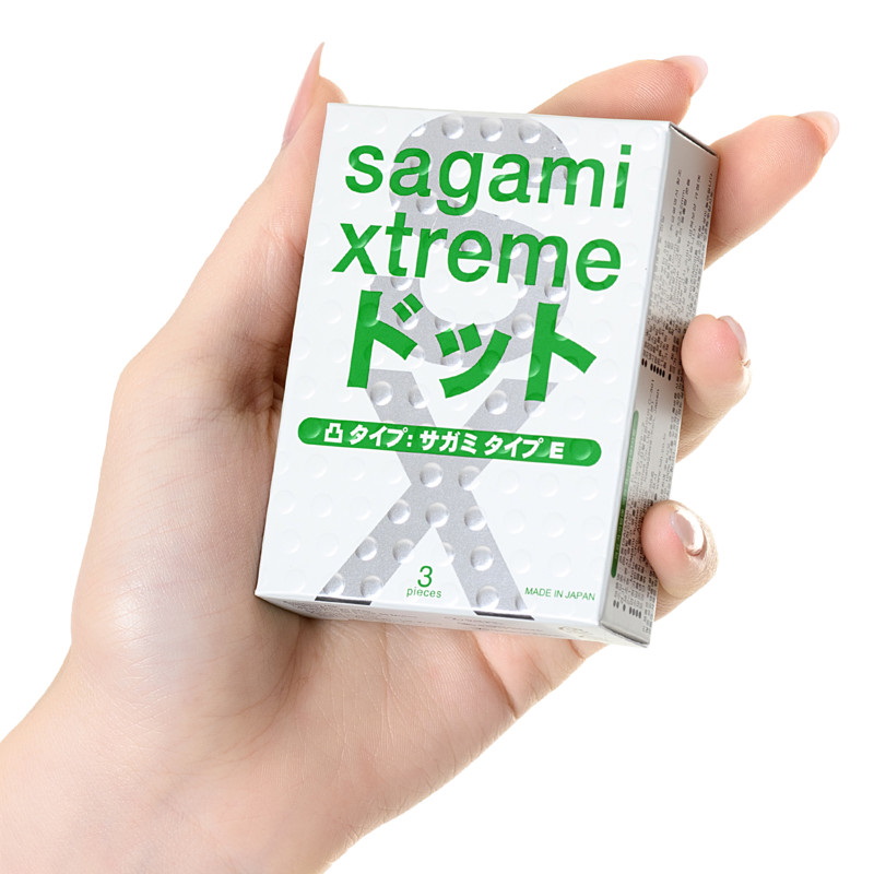 Изображение Sagami, Япония Презервативы с пупырышками ультратонкие Sagami Xtreme Type-E 3 шт