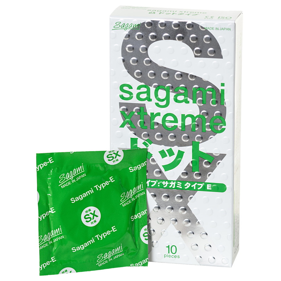 Изображение Sagami, Япония Презервативы с пупырышками ультратонкие Sagami Xtreme Type-E 10 шт