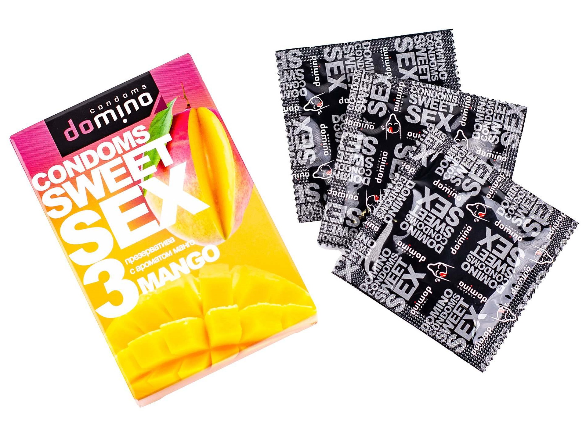 Изображение Luxe Оральные презервативы Domino Sweet Sex Манго 3 шт