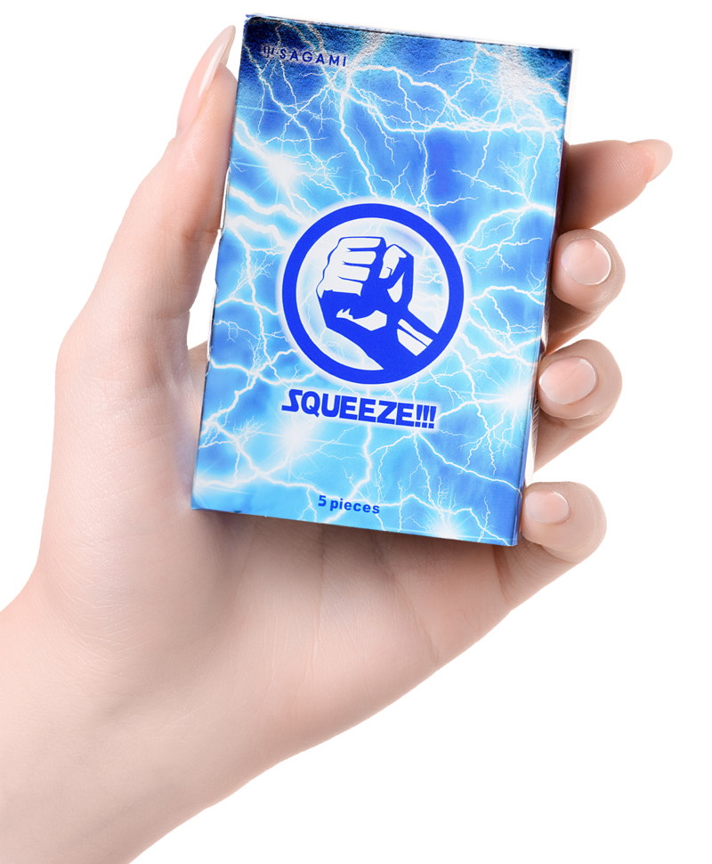 Изображение Sagami, Япония Презервативы с волнистыми зонами Sagami Squeeze 5 шт