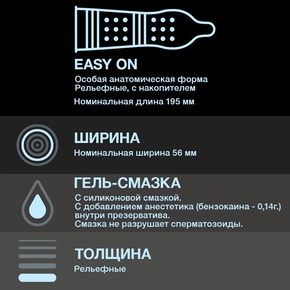 Фото Durex, Китай Презервативы Durex №12 Dual Extase рельефные с анестетиком