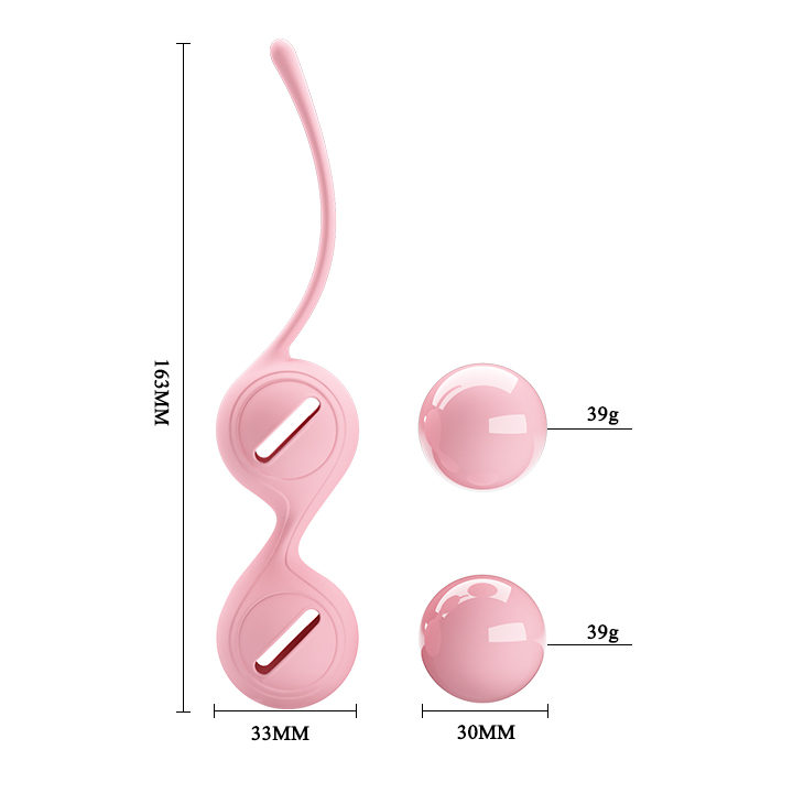 Фото Pretty Love, Китай Вагинальные шарики со смещённым центром тяжести Pretty Love Kegel Tighten Up I розовые