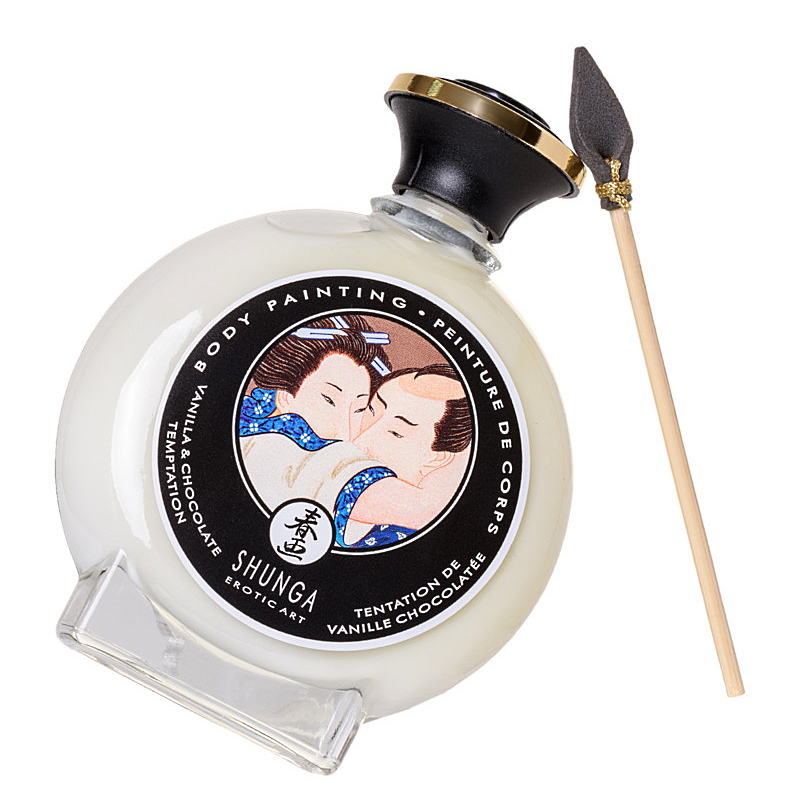 Фото Shunga, Канада Съедобная крем-краска для тела Shunga Vanilla & Chocolate Temptation ваниль и белый шоколад 100 мл