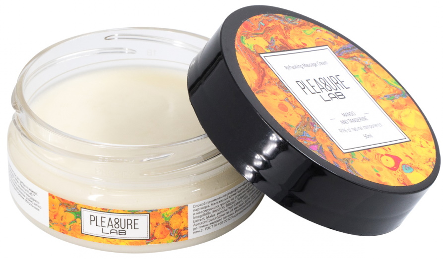 Изображение  Массажный крем с афродизиаком Pleasure Lab Refreshing манго и мандарин 50 мл