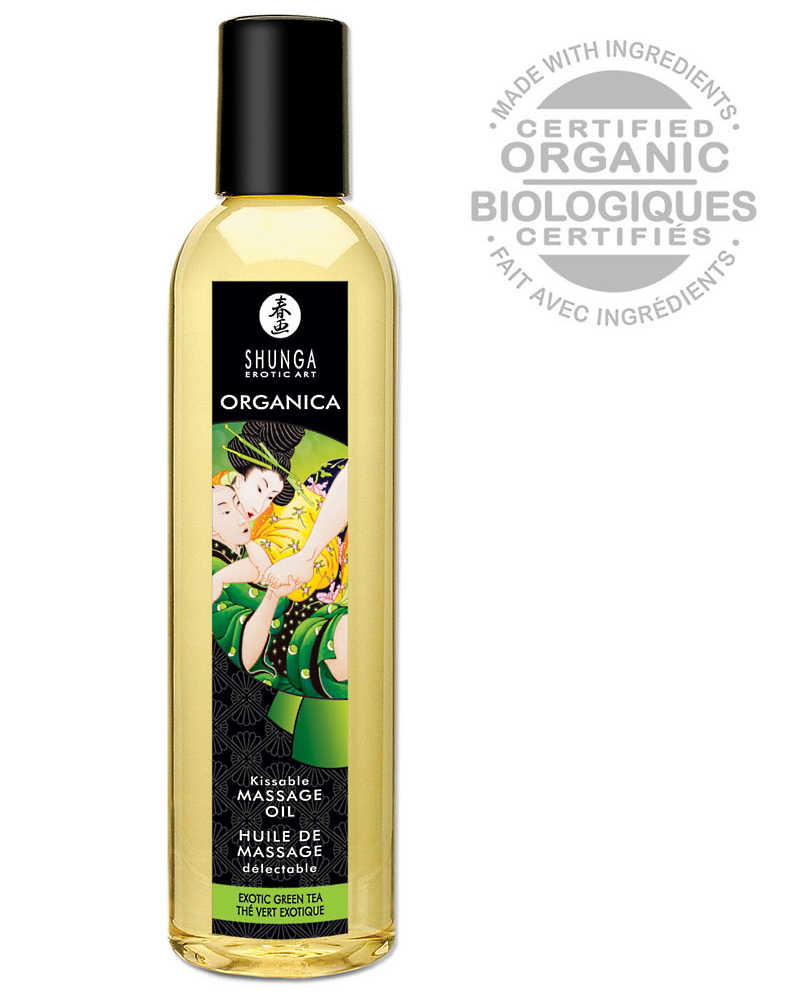 Shunga, Канада Расслабляющее съедобное массажное масло Shunga Organica Exotic с зеленым чаем 250 мл — купить в Минске Изображение Shunga, Канада Расслабляющее съедобное массажное масло Shunga Organica Exotic с зеленым чаем 250 мл