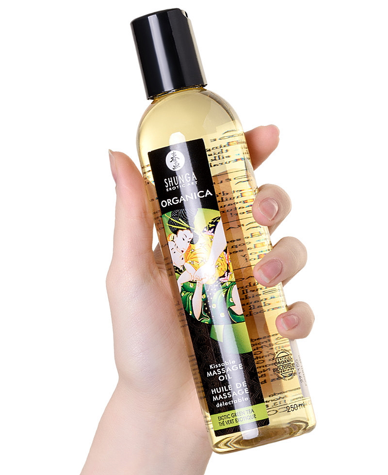 Shunga, Канада Расслабляющее съедобное массажное масло Shunga Organica Exotic с зеленым чаем 250 мл — купить в Минске Изображение Shunga, Канада Расслабляющее съедобное массажное масло Shunga Organica Exotic с зеленым чаем 250 мл