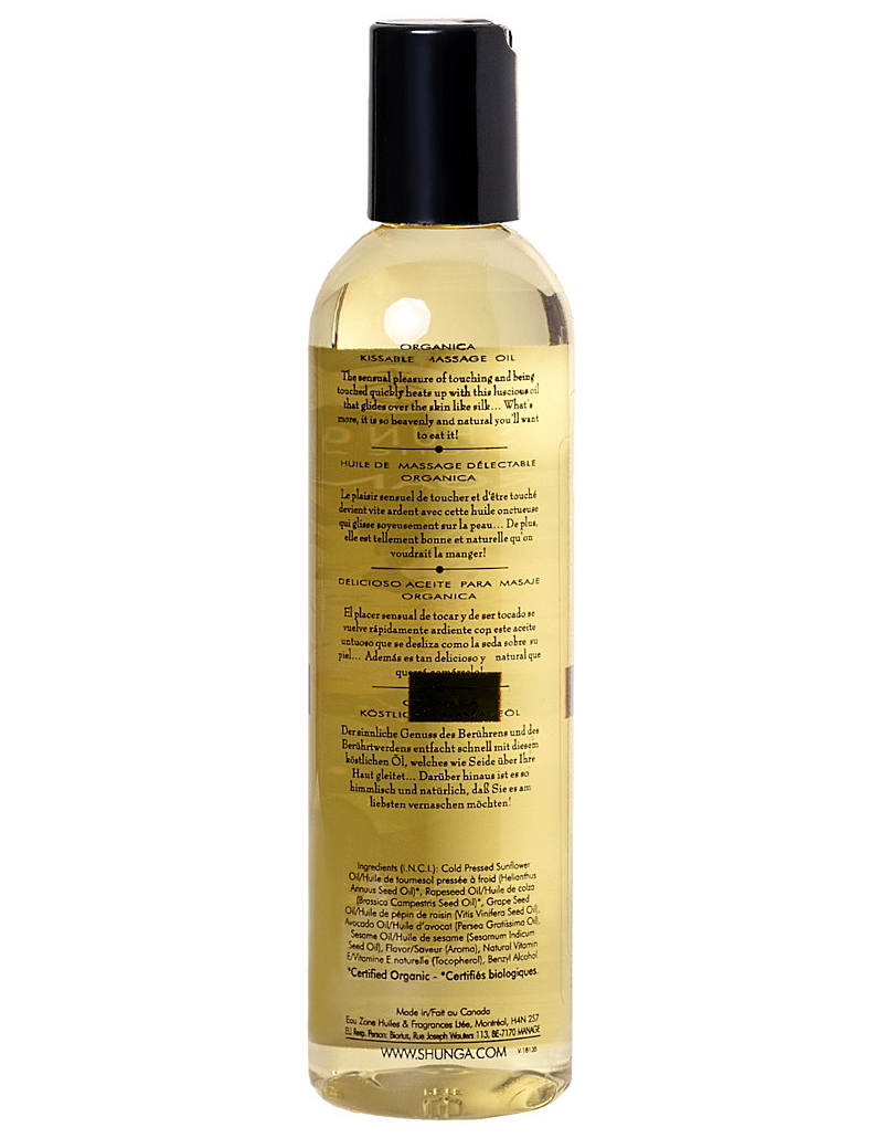 Изображение Shunga, Канада Возбуждающее съедобное массажное масло Shunga Organica Natural без аромата и вкуса 250 мл
