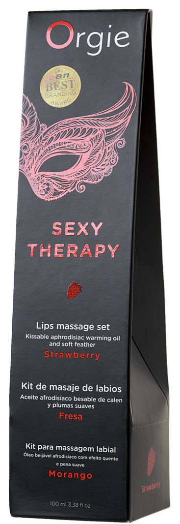 Orgie, Португалия Комплект для сладких игр Orgie Lips Massage со вкусом клубники (сладкое массажное масло и перо), 100 мл — купить в Минске Фото Orgie, Португалия Комплект для сладких игр Orgie Lips Massage со вкусом клубники (сладкое массажное масло и перо), 100 мл