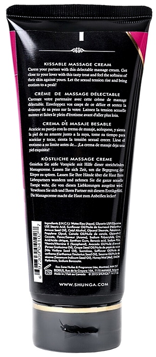 Shunga, Канада Съедобный массажный крем Shunga Raspberry Feeling со вкусом малины 200 мл — купить в Минске Изображение Shunga, Канада Съедобный массажный крем Shunga Raspberry Feeling со вкусом малины 200 мл