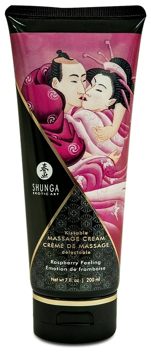 Shunga, Канада Съедобный массажный крем Shunga Raspberry Feeling со вкусом малины 200 мл — купить в Минске Изображение Shunga, Канада Съедобный массажный крем Shunga Raspberry Feeling со вкусом малины 200 мл