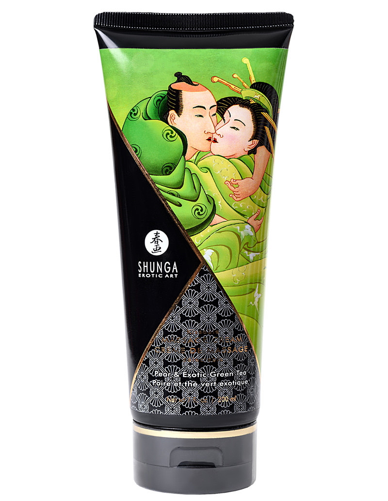 Изображение Shunga, Канада Съедобный массажный крем Shunga Pear & Exotic Green Tea со вкусом груши и зеленого чая 200 мл
