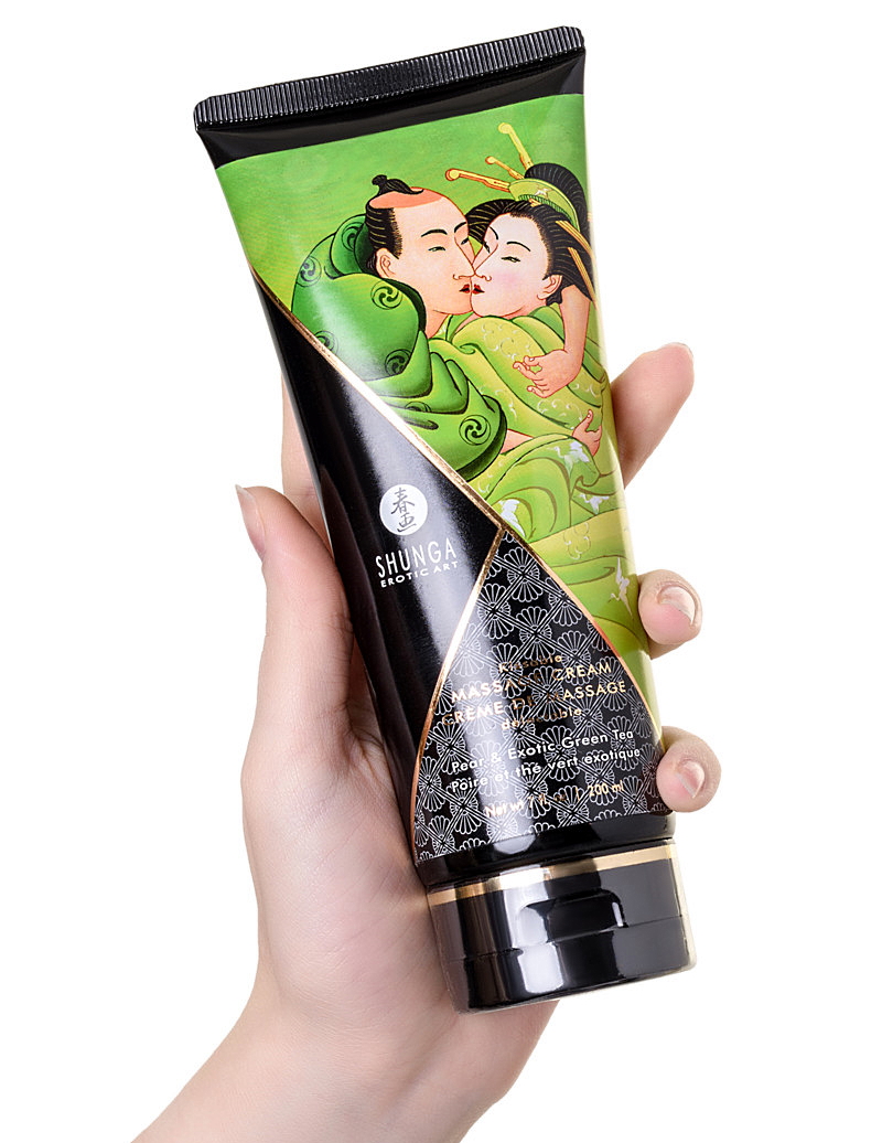 Изображение Shunga, Канада Съедобный массажный крем Shunga Pear & Exotic Green Tea со вкусом груши и зеленого чая 200 мл