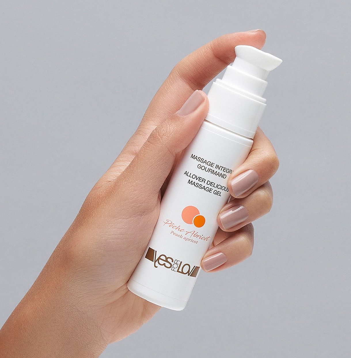 Изображение YESforLOV (Франция) Лубрикант 3 в 1 YESforLOV Allover Delicious Massage Gel персик и абрикос 50 мл