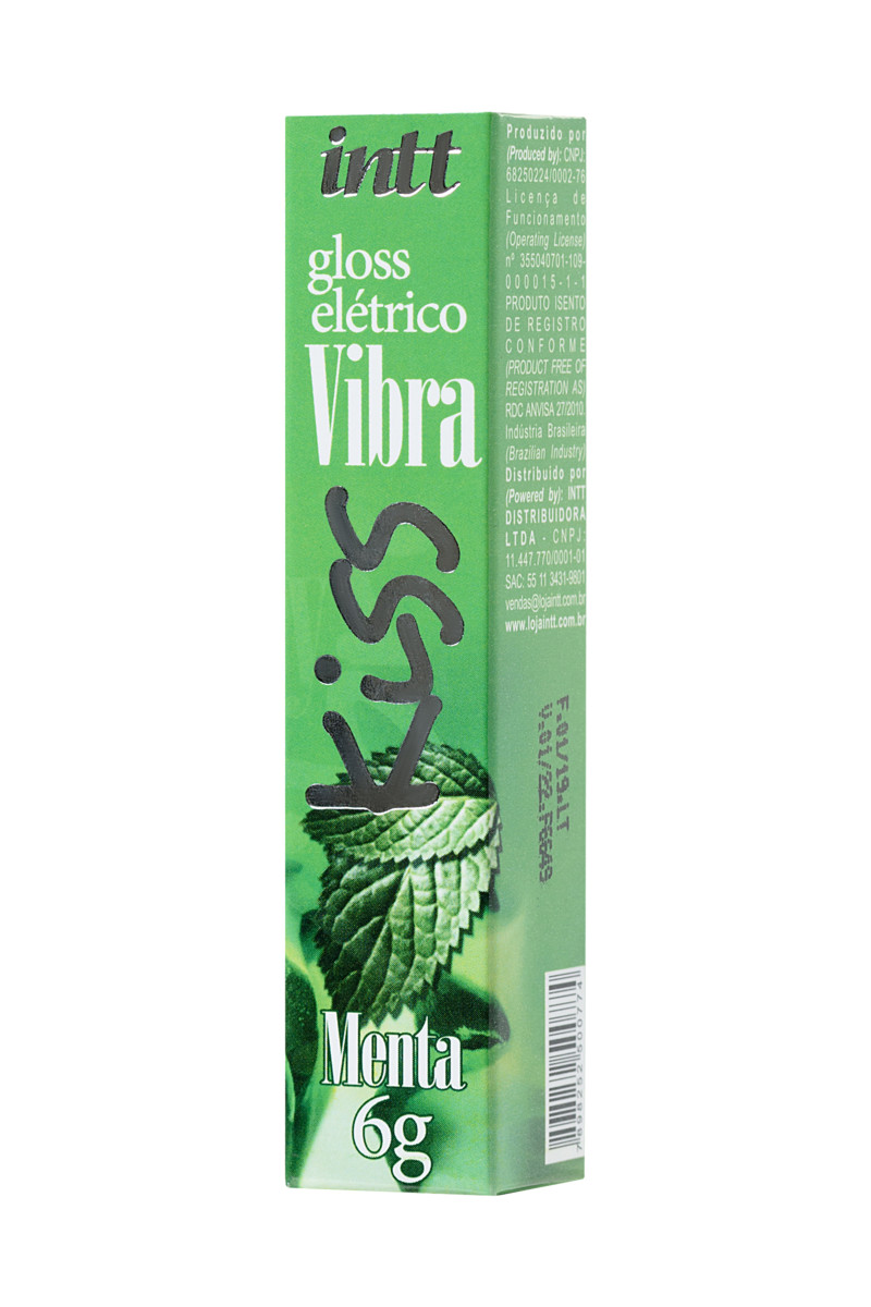 Фото INTT, Бразилия Блеск для губ Intt Gloss Vibe Mint с эффектом вибрации, мятный 6 гр
