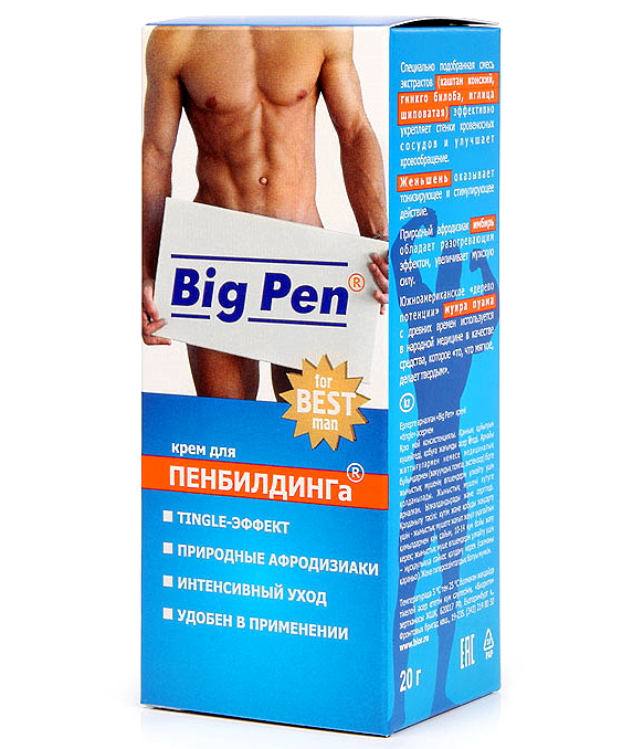Фото Биоритм, Россия Крем для пенбилдинга Биоритм Big Pen 20 гр