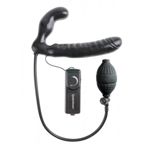 Изображение PipeDream, США Безремневой страпон с вибрацией Inflatable Vibrating Strapless Strap-On