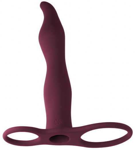 Фото Lola Toys, Россия Вибронасадка для двойного проникновения Pure Passion Flirtini бордовая