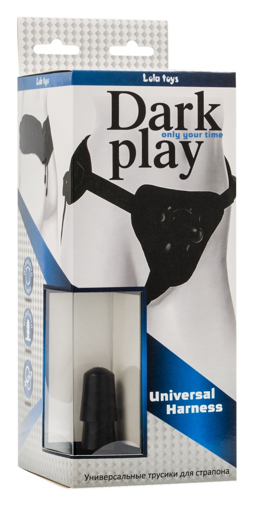 Фото Lola Toys, Россия Трусы для страпона Dark play со шнуровкой