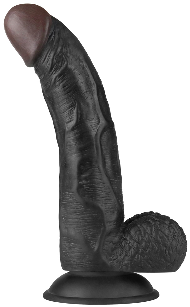 Фото Lovetoy, Китай Страпон черный Easy Strapon Set 22 см