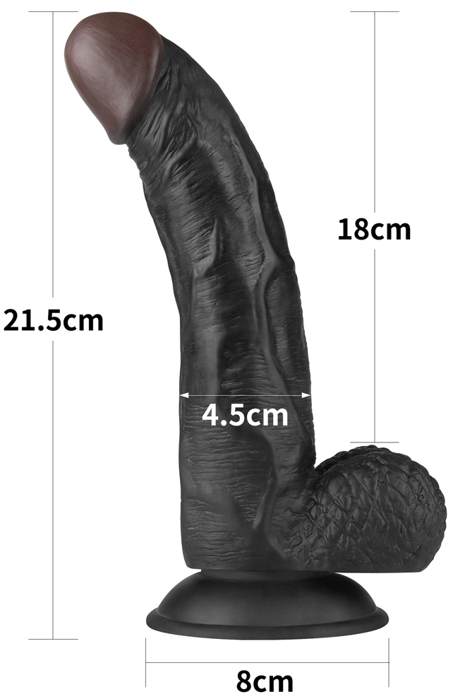 Фото Lovetoy, Китай Страпон черный Easy Strapon Set 22 см