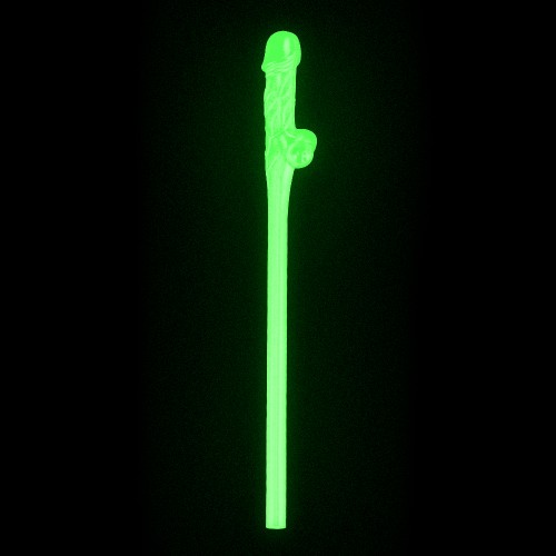 Фото Orion, Германия Трубочки для коктейлей Penis Straws светящиеся в темноте 10 шт.