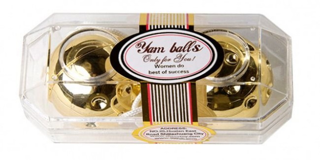 Фото  Вагинальные шарики со смещенным центром тяжести Yam Balls Gold