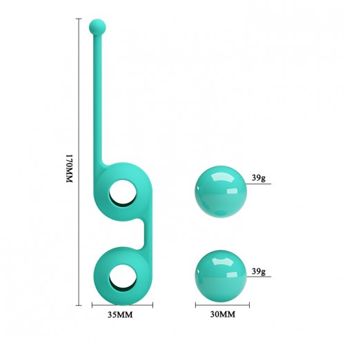 Pretty Love, Китай Вагинальные шарики со смещённым центром тяжести Pretty Love Kegel Tighten Up III мятные — купить в Минске Фото Pretty Love, Китай Вагинальные шарики со смещённым центром тяжести Pretty Love Kegel Tighten Up III мятные