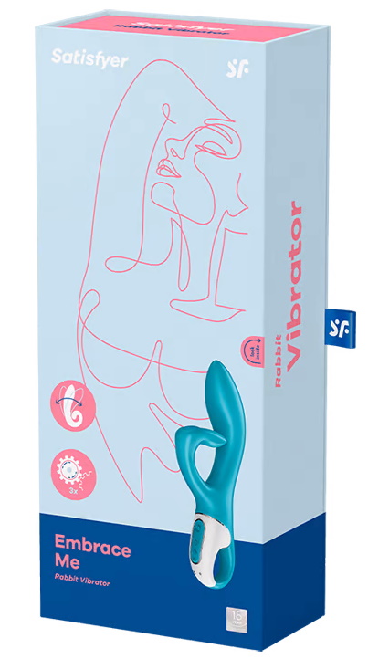Фото Satisfyer, Германия Вибратор для точки G с загнутым клиторальным стимулятором Satisfyer Embrace Me бирюзовый