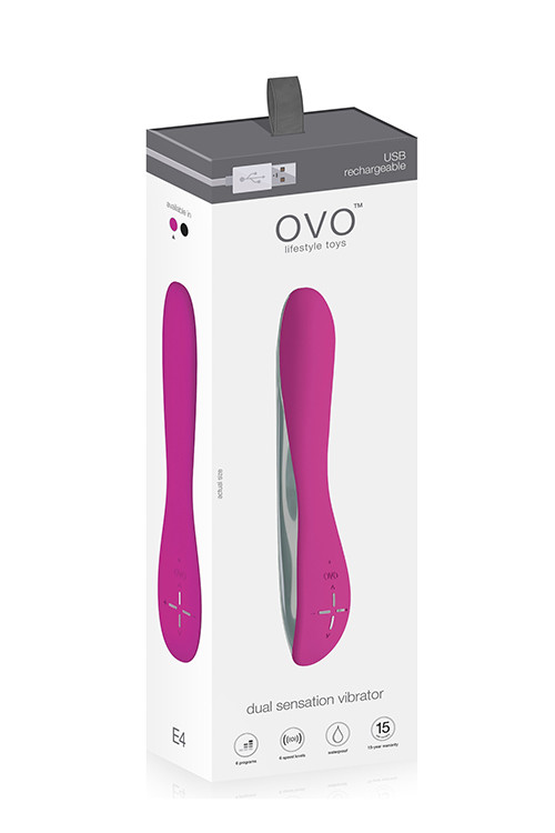 Изображение Ovo, Германия Перезаряжаемый вибратор Ovo E4-8 фуксия