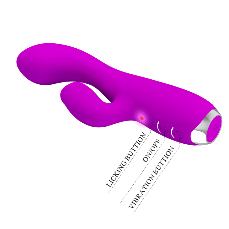 Фото Pretty Love, Китай Вибратор с клиторальным стимулятором-язычком Pretty Love Gloria пурпурный