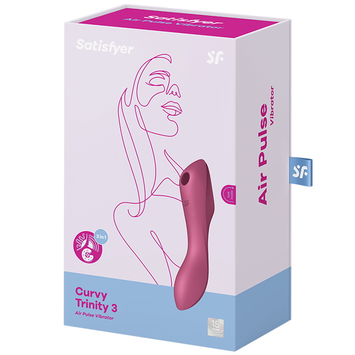 Изображение Satisfyer, Германия Вакуумный вибростимулятор для клитора и точки G Satisfyer Curvy Trinity 3 красный