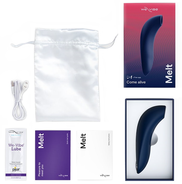 Фото We-Vibe, Канада Вакуумно-волновой смарт-стимулятор клитора We-Vibe Melt синий