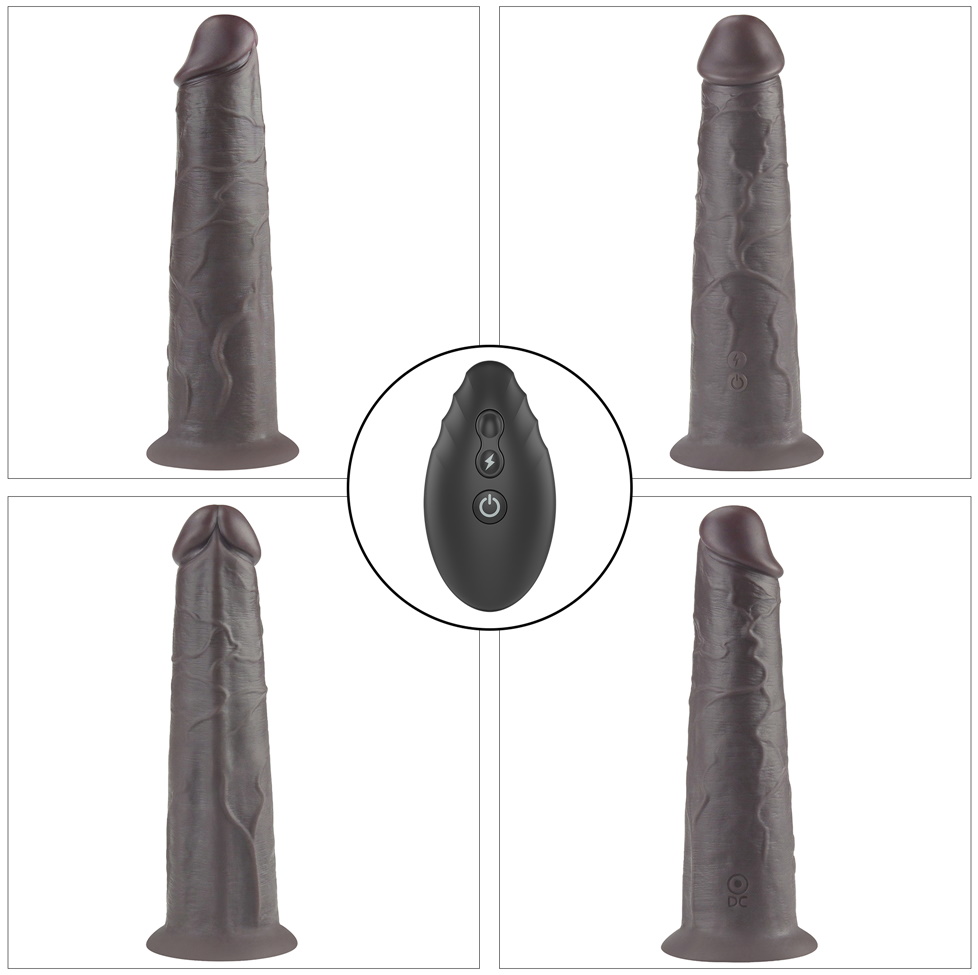 Изображение Lovetoy, Китай Вибратор-мулат с ротацией Dual Layered Silicone Rotator Black 21 см
