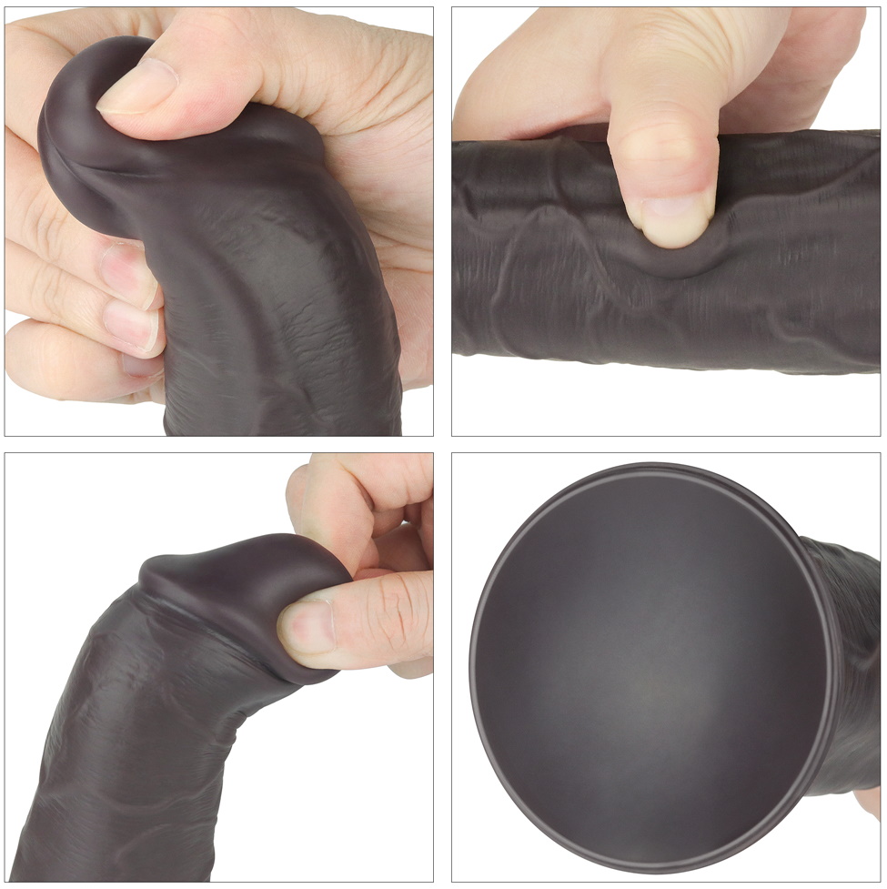 Изображение Lovetoy, Китай Вибратор-мулат с ротацией Dual Layered Silicone Rotator Black 21 см