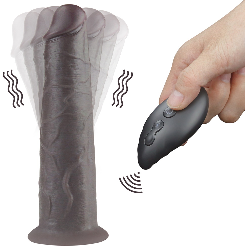 Изображение Lovetoy, Китай Вибратор-мулат с ротацией Dual Layered Silicone Rotator Black 21 см