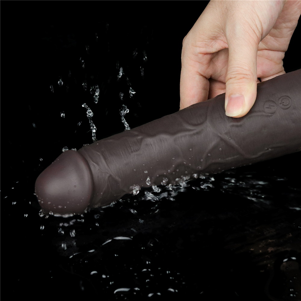 Изображение Lovetoy, Китай Вибратор-мулат с ротацией Dual Layered Silicone Rotator Black 21 см
