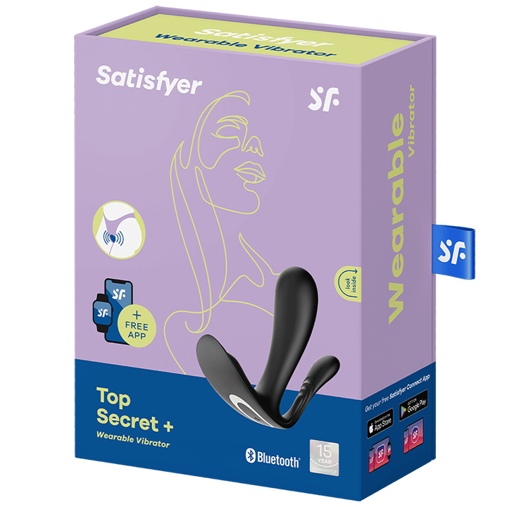 Фото Satisfyer, Германия Анально-вагинальный смарт-стимулятор для ношения чёрный Satisfyer Top Secret+