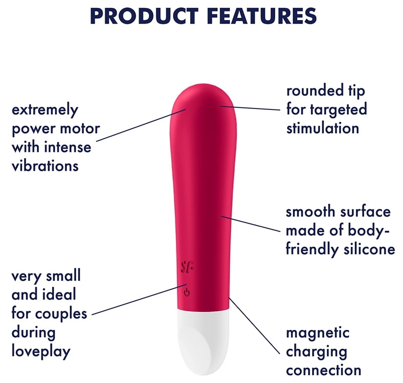 Фото Satisfyer, Германия Мини вибратор Satisfyer Ultra Power Bullet 1 красный