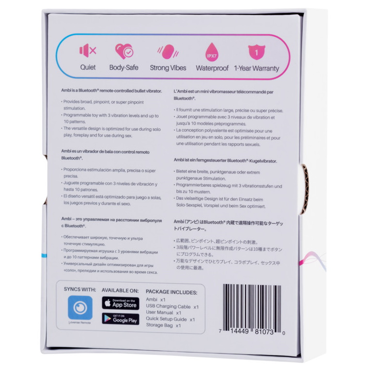 Изображение Lovense, США Смарт-вибропуля Lovense Ambi