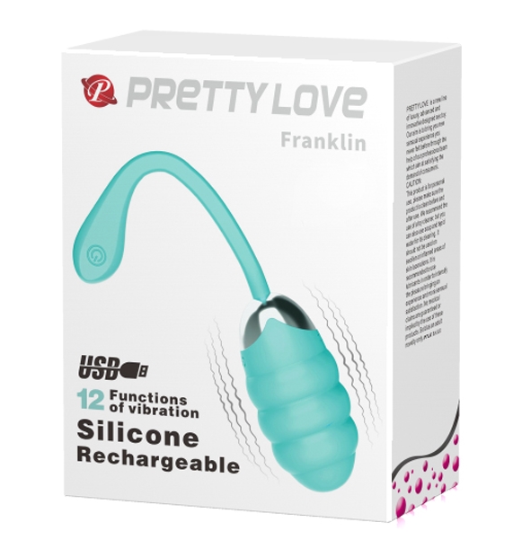 Фото Pretty Love, Китай Перезаряжаемое виброяйцо Pretty Love Franklin мятное