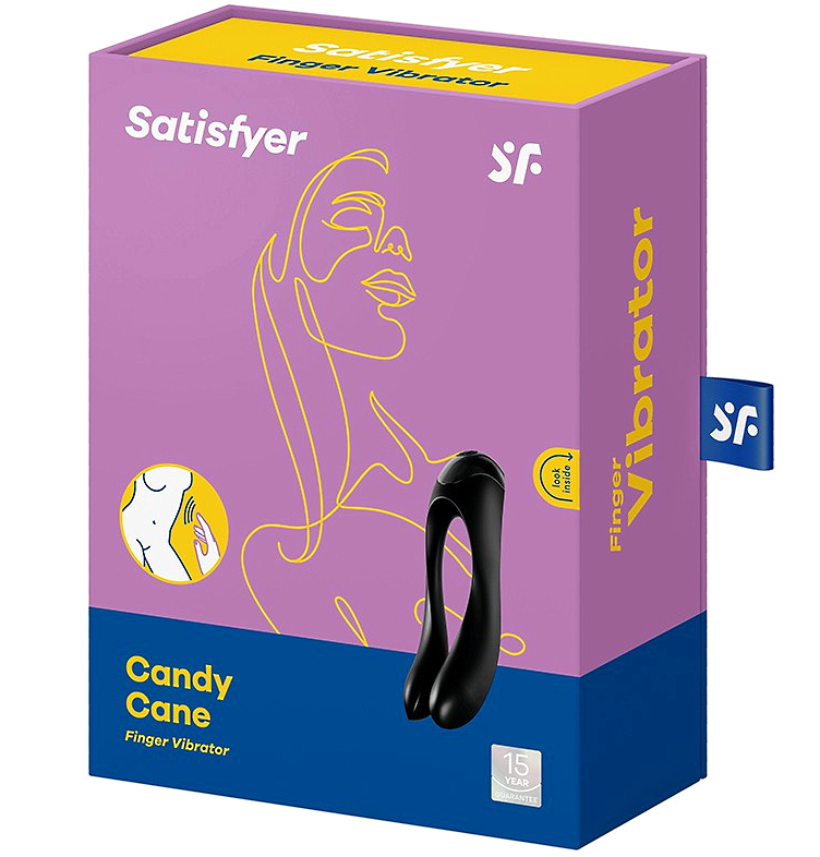 Фото Satisfyer, Германия Универсальный перезаряжаемый вибростимулятор Satisfyer Candy Cane черный