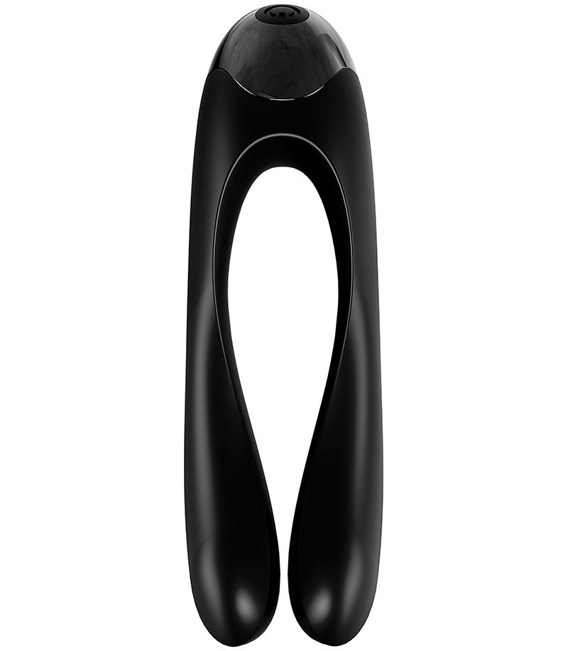 Фото Satisfyer, Германия Универсальный перезаряжаемый вибростимулятор Satisfyer Candy Cane черный