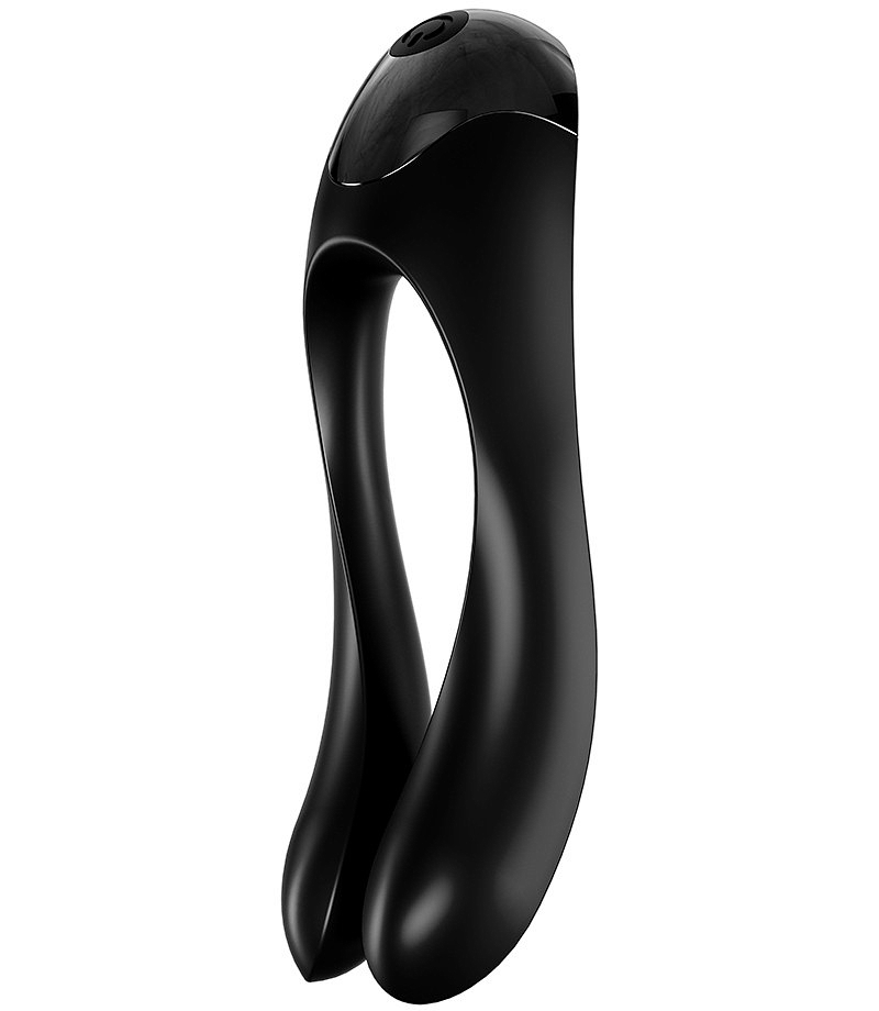 Фото Satisfyer, Германия Универсальный перезаряжаемый вибростимулятор Satisfyer Candy Cane черный