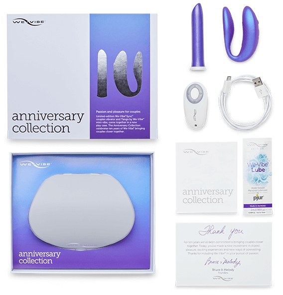 Фото We-Vibe, Канада Набор смарт- вибромассажеров для пар We-Vibe Sync+Tango Anniversary Collection